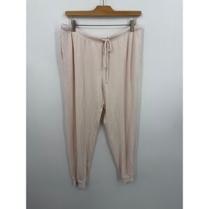 Southcott Luna Jogger Pants Woman's L Pink Drawstring Elastic Waist USA